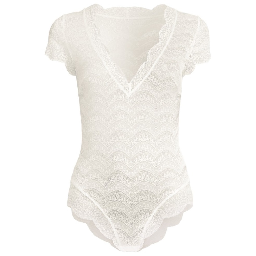 Simone Perele Karma Bodysuit Ivory, Adult L/XL BNWT
